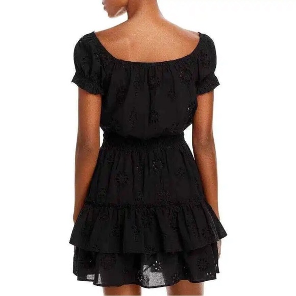 Aqua Swim Eyelet Tiered Peasant Cover Up Dress M NWT - Picture 2 of 13